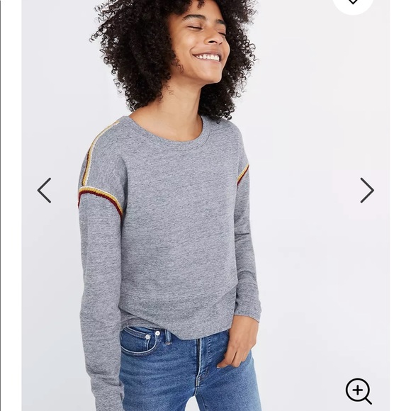 Madewell Sweaters - Madewell miles Trim-Cropped Sweatshirt